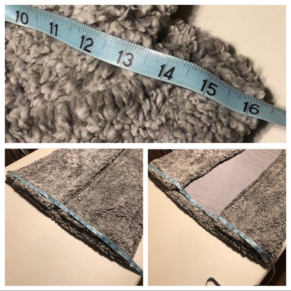 Yummy & Cozy!!  Grey Two-Tone Sherpa Hooded Vest - Picture 8 of 8
